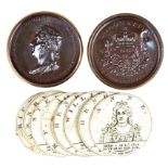 George IV, Coronation 1821, box medal enclosing a series of monochrome engravings 'Chronology of the