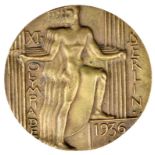 Berlin Olympics 1936, a participation medal, designed by Otto Placzek and cast by H. Noack,