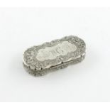 A Victorian silver snuff box, by Frederick Marson, Birmingham 1857, rounded rectangular form,