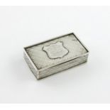 A Victorian presentation silver snuff box, by Francis Clark, Birmingham 1839, rectangular form,