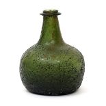 A rare diminutive 'Transitional' shaft and globe to onion wine bottle c.1680-90, the small squat