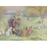 ‡ Henry Lamb RA (1883 - 1960) Bank holiday, 1948 Signed Oil on board 54 x 75cm