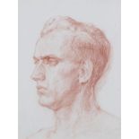 ‡ Henry Lamb RA (1883-1960) Portrait study of the head of a gentleman and the head of a sleeping