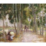 ‡ Edward Seago RWS (1910-1974) A road in Italy Signed, also signed verso Oil on canvas 51 x 61cm
