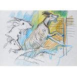 ‡ John Bratby RA (1928-1992) Dutch Rabbits; Studies of William reaching Two, both signed, titled,