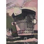 ‡ Keith Vaughan (1912-1977) Industrial scene from the Blast Furnace Series, 1950 Signed Pen, ink and