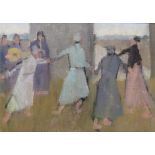 ‡ Denis Nolan (20th Century) Dancers Signed on stretcher verso Oil on canvas 25.5 x 35cm