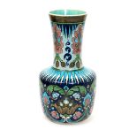 A tall Burmantofts Faience Anglo-Persian floor vase by Leonard King, model no.164, shouldered form