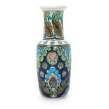 A Burmantofts Faience Anglo-Persian vase by Leonard King, model no.166, D.598, pillar form,