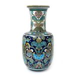 An impressive Burmantofts Faience Pottery Anglo-Persian floor vase by Leonard King, shape no.163,