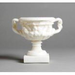 After the antique. An Italian carved alabaster and marble model of the Warwick vase, late 19th /