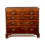 A George II mahogany bachelor's chest, the top with a caddy moulded edge above an unusual pull-out