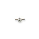 A diamond solitaire ring, the antique cushion-shaped diamond weighs approximately 1.90cts and is set