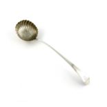 A George III silver Old English pattern soup ladle, by Hester Bateman, London 1779, shell shaped