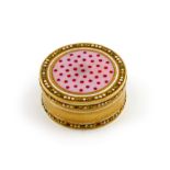 An 18th century French gold and enamelled box, by George-Antoine Croze, Paris, 1781, circular