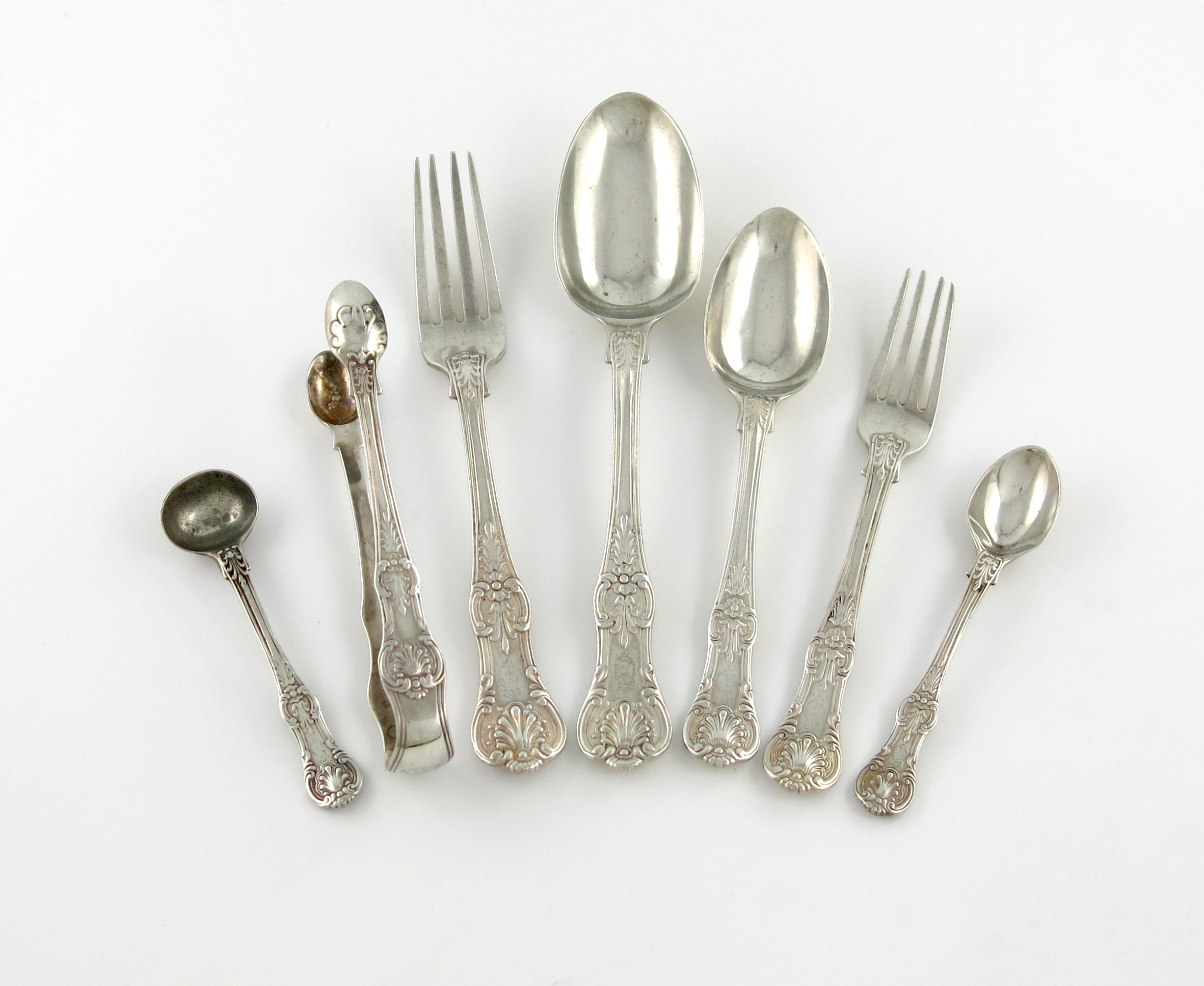 A Victorian silver Queen's pattern canteen for twenty-four, by George Adams, London 1853/56,