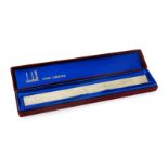 A Dunhill novelty desk lighter, modelled as a foot long ruler, in original presentation case,