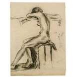 ‡ Dorte Clara Dodo Burgner, (1907-1998) Nude figure study charcoal on paper unsigned 58 x 42cm (