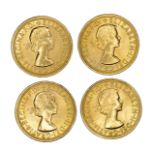 Elizabeth II, gold sovereigns, 1967 (4) (S 4125). Extremely fine or better. [4]