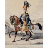 15th Hussars: a collection coloured of prints, comprising six 19th Century examples and one 20th