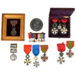 A collection of French awards including part of the group to Colonel Pierre Serrurier, Membre de