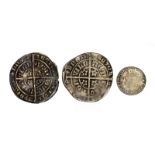 Scotland, three silver coins: David II, second coinage (1357-67), groat, Edinburgh, young bust