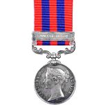 An India General Service Medal 1854-95 to Private Francis Gauley, 51st Regiment of Foot, clasp: