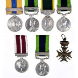 A small collection of medals, comprising: Khedive's Sudan, clasp: Hafir (3204 PTE S AINSWORTH I/N.