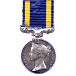 A Punjab Medal 1848-49, no clasp, name erased. Edge knocks, generally good very fine with much