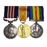 The Great War Military Medal group to Private Stanley Harrop, East Lancashire Regiment and Machine