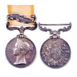 Two medals to 3749 Private James Church, 41st Foot: Crimea 1854-56, clasp: Sebastopol (JAS CHURCH,