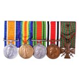 An interesting group of five medals to Victor George Alma Seager, R.N.V.R., who served with Carnac