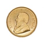 South Africa, Republic, gold krugerrands, 1974 (2) (KM 73), extremely fine or better. [2]