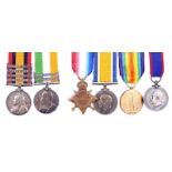 A family group of medals to a father and son: Father: Queen's South Africa, 4 clasps: Cape Colony,