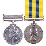 Two medals to Able Seaman R. Wilson, Royal Navy: Naval General Service 1915-62, George VI 2nd