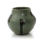 ‡ Charles Vyse (1882-1971) a stoneware vase, ovoid, shouldered form, glazed to the foot with a green