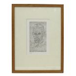 ‡ Bernard Leach (1887-1979) Self Scrutiny, 1916 etching on paper, framed signed in the print BL,