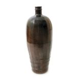 ‡ William 'Bill' Marshall (1923-2007) a tall, cut-sided stoneware vase, with knopped cylindrical