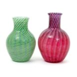 ‡A Monart glass vase, shouldered ovoid form with flaring neck, opaque glass cased in clear and