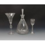 'Phalsbourg' no. 5057 a Lalique clear glass decanter and stopper designed by Rene Lalique, a '