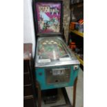 A vintage coin operated arcade pin ball machine by Williams Electronics Ink, Chicago, Illinois (AF)