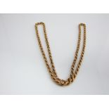A 9ct gold rope twist necklace, 8.9 grams