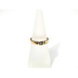 A 9ct gold solitaire diamond ring, size K