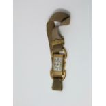An Art Deco ladies wristwatch with 18ct casework and 15 jewel movement both by the Record Watch