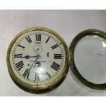 A good marine bulkhead timepiece with painted dial with subsidary second dial - Spiridion & Son,