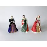 A set of three limited edition Royal Doulton figures from the Queens of the Realm series - Mary