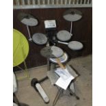 A Roland electric drum kit, hand made by Remo