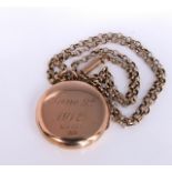 A 9ct gold locket and a 9ct Belcher chain, 6.2g