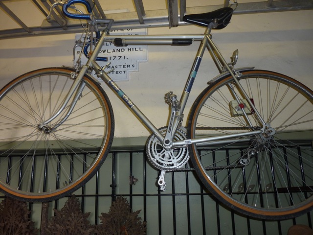 A Sun GT 10 touring cycle with light weight framework and silver painted livery