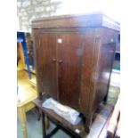 An Art Deco floor standing gramophone with rising lid, chrome painted fittings